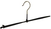 De Kledinghanger Gigant - 100 x Broekspeld metaal met zwarte anti-slip coating, 34 cm