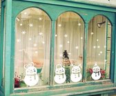 Raamsticker van 4 sneeuwpoppen / Kerstdecoratie / Muursticker / 45x65cm