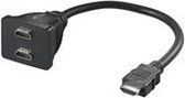 Goobay A 340 HDMI 19p M 2x HDMI F Zwart