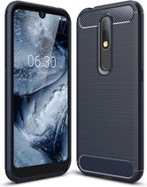 Armor Brushed TPU Back Cover - Nokia 4.2 Hoesje - Blauw