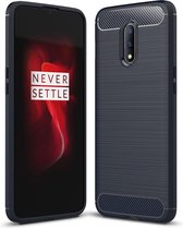 OnePlus 7 Hoesje - Armor Brushed TPU - Blauw