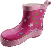 Playshoes - Korte regenlaarsjes - Roze met sterren - maat 27EU