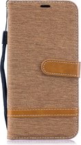 Samsung Galaxy A10 Hoesje - Denim Book Case - Khaki