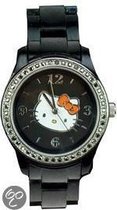 Hello Kitty Horloge Zwart Met Strass