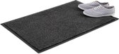 relaxdays schoonloopmat grijs - deurmat binnen - droogloopmat - voetmat - extra dun 60x90cm