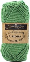 SCHEEPJES CATONA 412 FOREST GREEN. PAK MET 10 BOLLEN a 50 GRAM. INCL. Gratis Digitale vinger haak en brei toerenteller.