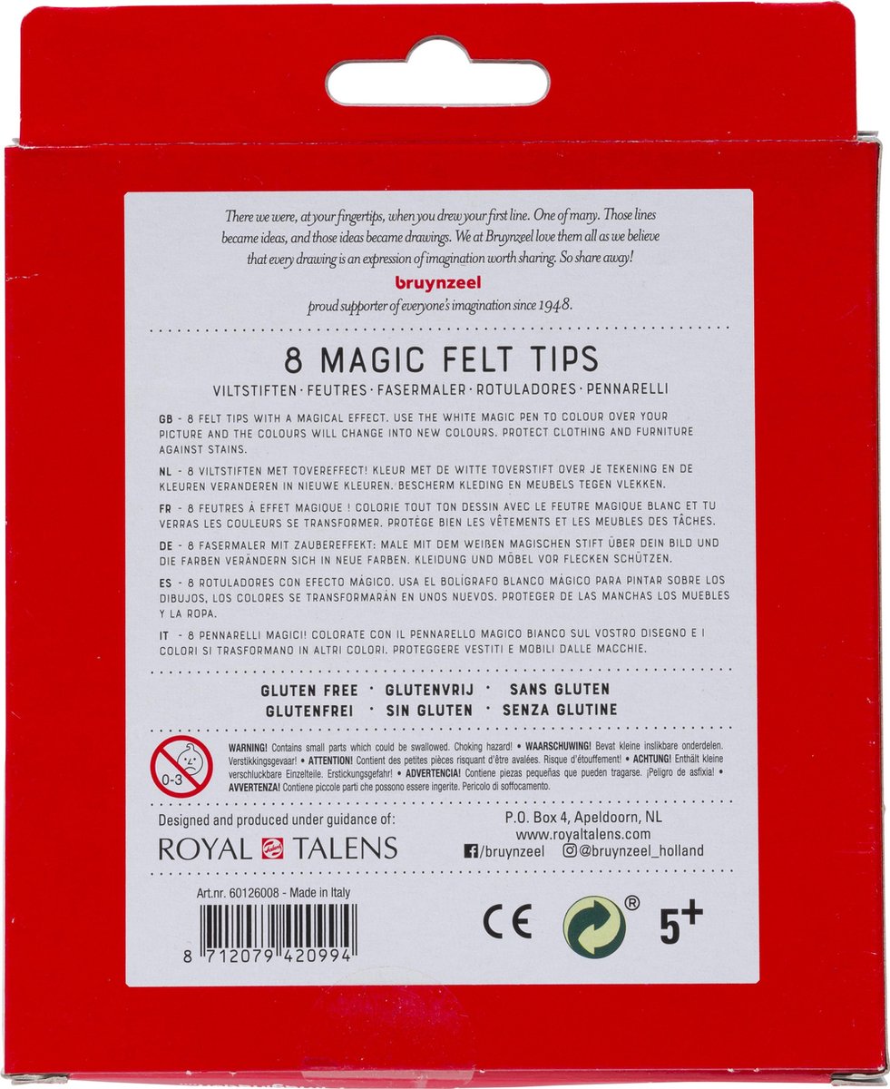 Bruynzeel Kids Magic viltstiften set 8 — afbeelding 2