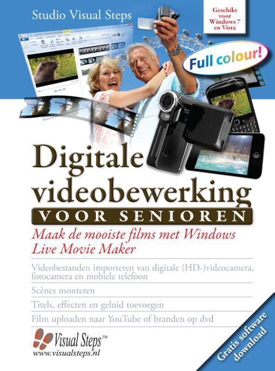 Cover van het boek 'Digitale videobewerking voor senioren' van Studio Visual Steps