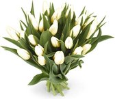 25 witte tulpen boeket