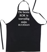 Mijncadeautje - Schort - De beste kok is toevallig mijn - BUURMAN - Mooie - grappige - leuke Keukenschort - Zwart