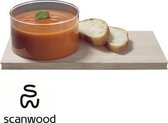 Scanwood serveerplank met glazen kom Design by Holscher beuken