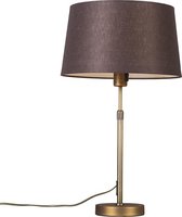 QAZQA parte - Lampe de table avec abat-jour - 1 lumière - H 700 mm - Bronze