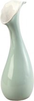 PTMD vaas in bloemen vorm - blauw - 25,5cm