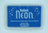 NR-000-76 Radiant Neon stempelkussen stamp pad blauw blue fel stempelinkt inkt inktkussen