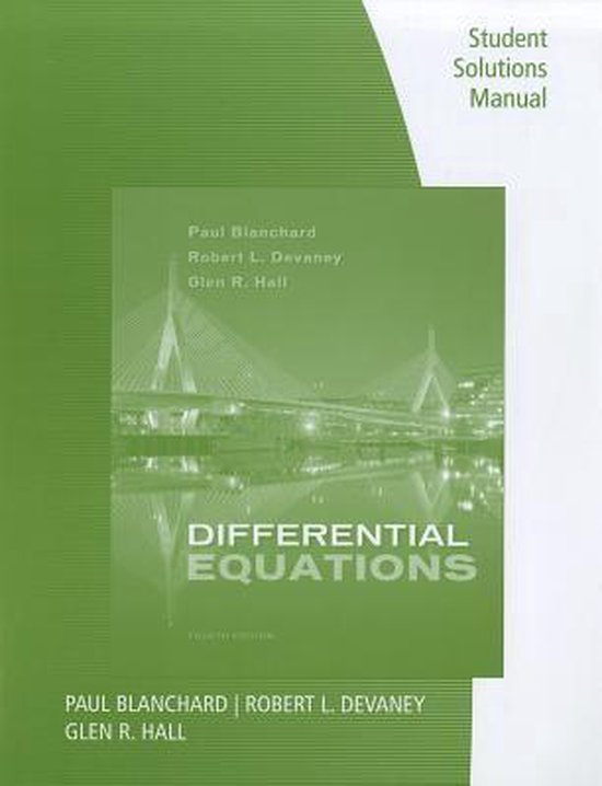 Differential Equations | 9780495826729 | Paul Blanchard | Boeken | bol