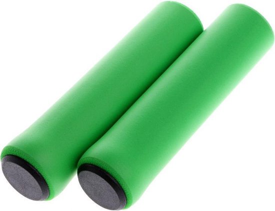 MTB lichtgewicht soft GRIP handvatten 130mm SILICONE foam 35g LIGHTWEIGHT- Groen