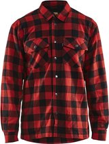 Blaklader Overhemd flanel, gevoerd - Rood/Zwart - 4XL