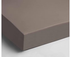 Papillon - Hoeslaken - Velours - 200 x 200 cm - Taupe