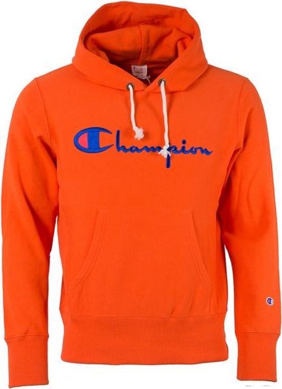 Broek kopiëren Ontwaken Champion Hoodie sweatshirt big logo Oranje | bol.com