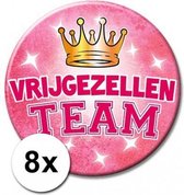8 roze vrijgezellen XXL buttons