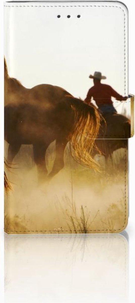 Samsung Galaxy J7 2016 Telefoonhoesje met Pasjes Design Cowboy