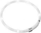LED EASYDOG halsband - wit - inkortbaar 20 tot 70 CM - oplaadbaar