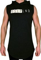 Mouwloos Fitness Shirt met Capuchon | Zwart (XXL) - Disciplined Sports