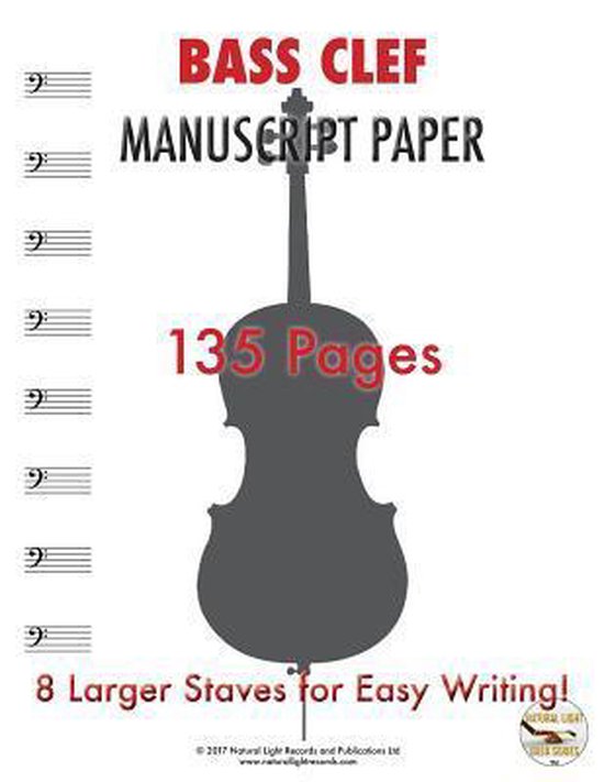 Bass Clef Manuscript Paper Marc Lachlan Ongley 9781546642411 Boeken 3023