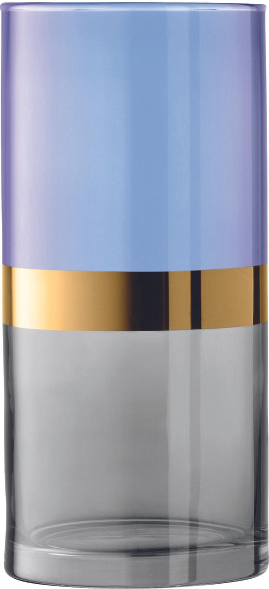 L.S.A. Bangle Vaas - Glas - 30 cm - Metallic Blauw