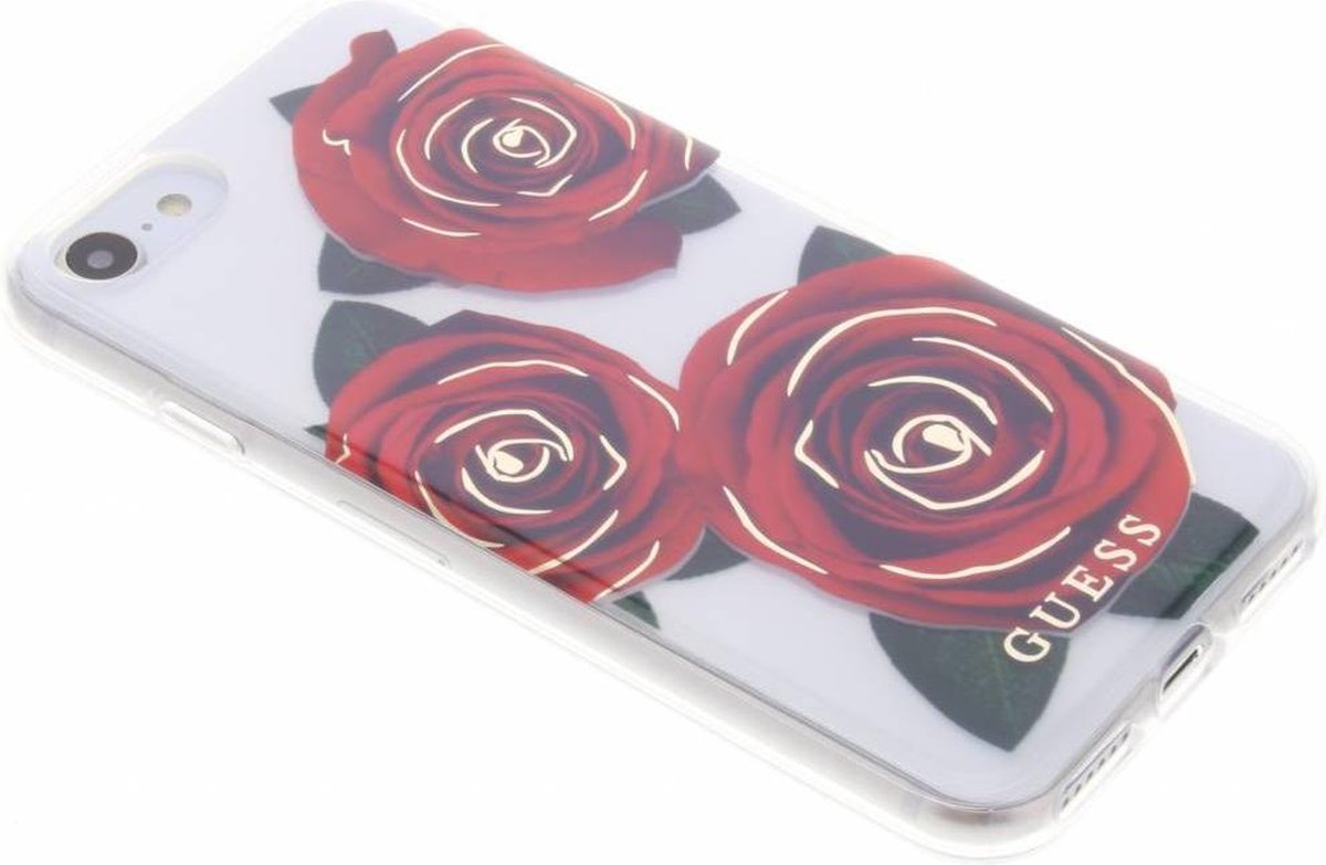 Guess Rode Rozen Transparant Hardcase iPhone 8 / 7