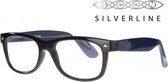 Icon Eyewear KCE713 Ray, Silverline Leesbril +2.50 - Glanzend zwart, navy pootjes
