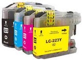 huismerk - Inktcartridge - Alternatief voor de Brother LC-223 - Inktcartridge (met chip) / Multipack (Zwart+Cyaan+Magenta+Geel) (huismerk)