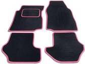 Tapis Bavepa Complete Velours Noir avec Bord Rose Seat Ibiza 2008-