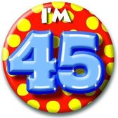 Verjaardags button I am 45
