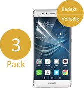 3x Huawei P9 - Glas PET Folie Screenprotector Transparant 0.2mm 9H (Full Screen Protector)