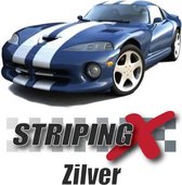 StripingX autostickers 2x 20cm breed Zilver