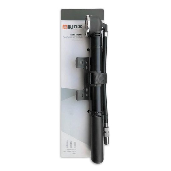 Lynx Mini Fietspomp - Met Framehouder en Nanometer - Zwart van Lynx. — afbeelding 3