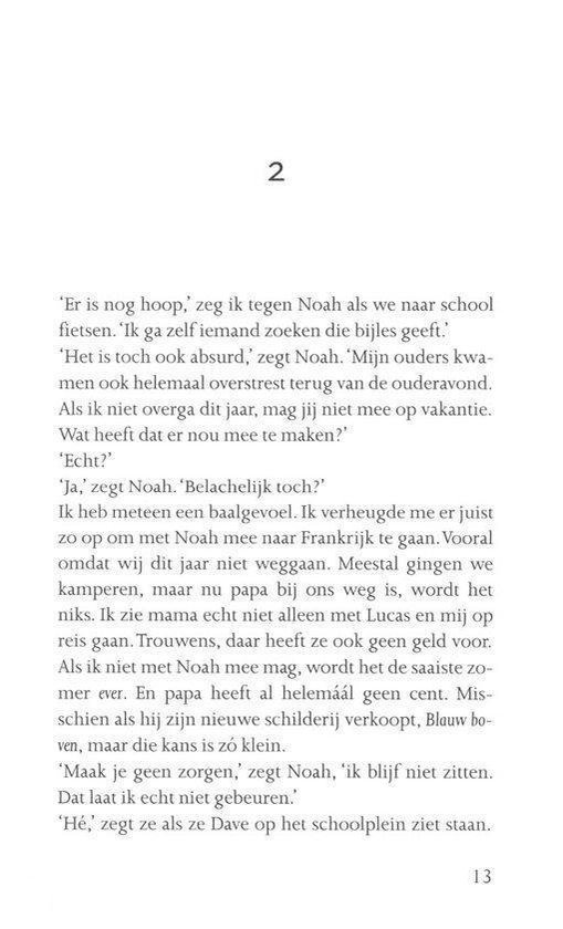 Tekst met dialoog. Een pagina uit een boek met zwarte tekst op een witte achtergrond.