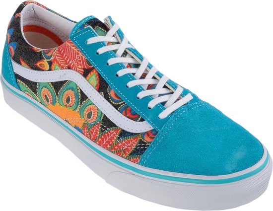 Vans Old Skool Sneakers - Maat 42 - Unisex - blauw/wit/oranje | bol.com