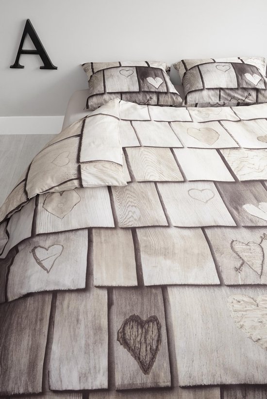 At Home With Marieke Dear - Housse de couette - Tweepweroons - 200x200 / 220 cm - Natural