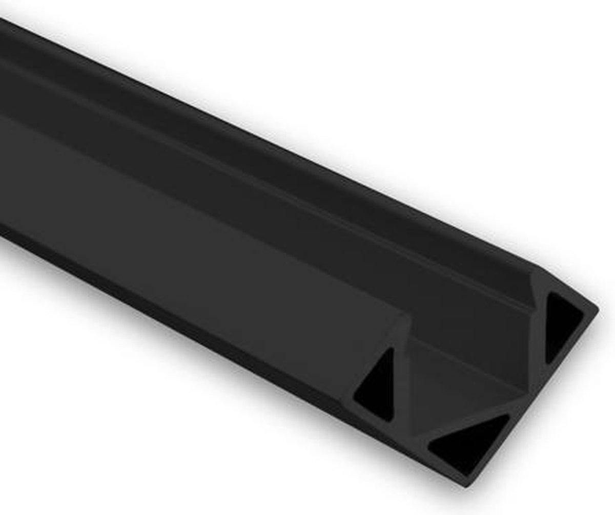 Profilé LED En Aluminium Noir 100 Cm Pour Bandes LED LT5 Noir