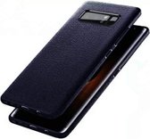 DrPhone Samsung Note 8 Hoesje - PU Leren Look TPU Case - Flexibele Ultra Dun Hoes - Blauw