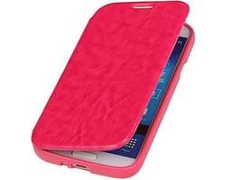 Roze TPU Booktype Lijn Motief Hoesje voor Samsung Galaxy S5 Mini