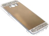 Spiegel diamanten hoesje goud Samsung Galaxy S8 Plus