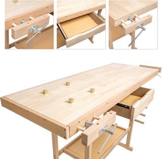 Houten Werkbank Werktafel Werkblad Schaafbank 401451