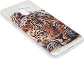 Oranje tijger siliconen hoesje Geschikt voor Samsung Galaxy A8 Plus (2018)