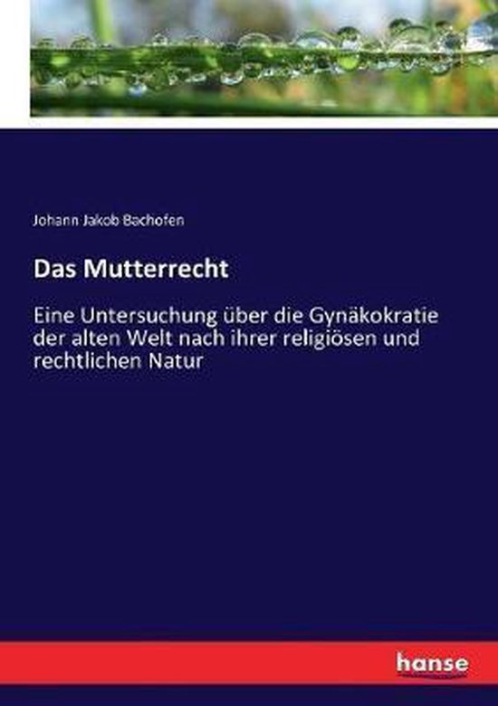 Das Mutterrecht - cover
