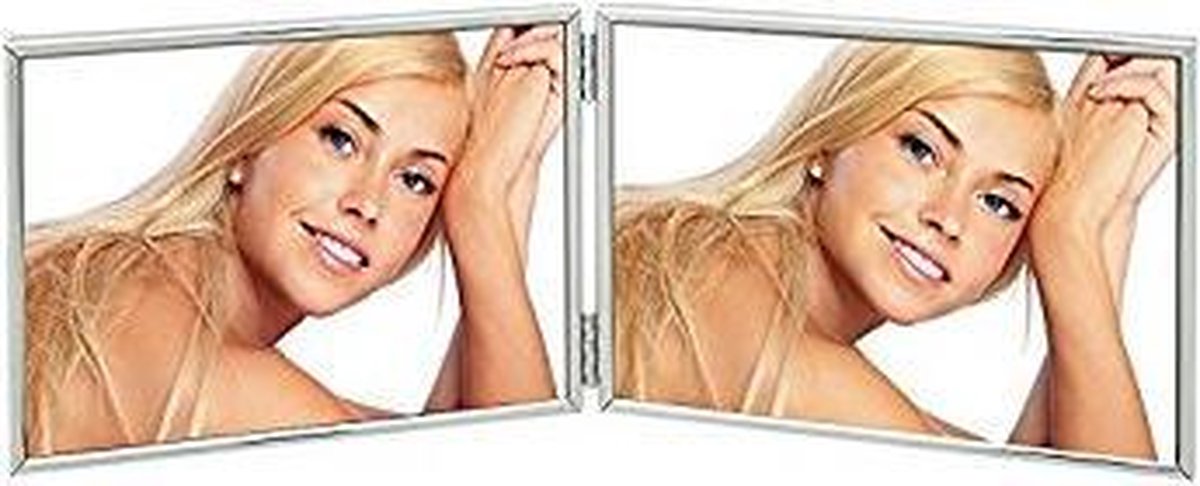 Verzilverde Fotolijst Duo 2x13x18cm DH15R