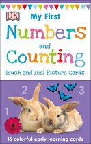 Boek 'My First Numbers and Counting' met twee konijntjes, vlinders en een bloem. Bevat 16 leerkaarten.