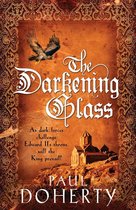 Boekcover met een vogel, een abdij en de titel 'The Darkening Oblass' van Paul Doherty.